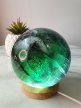 Load image into Gallery viewer, Dendritic Rainbow Fluorite Sphere
