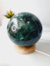 Load image into Gallery viewer, Dendritic Rainbow Fluorite Sphere
