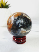 Load image into Gallery viewer, Amazonite Sphere with Pyrite Inclusion
