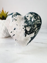 Load image into Gallery viewer, Moss Agate Puffy Heart

