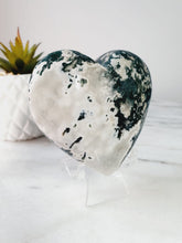 Load image into Gallery viewer, Moss Agate Puffy Heart
