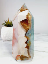 Load image into Gallery viewer, Super Unique Rainbow Fluorite with Golden Healer Tower
