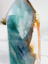 Load image into Gallery viewer, Super Unique Rainbow Fluorite with Golden Healer Tower
