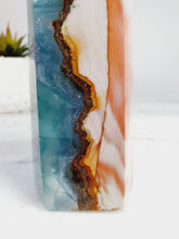 Load image into Gallery viewer, Super Unique Rainbow Fluorite with Golden Healer Tower
